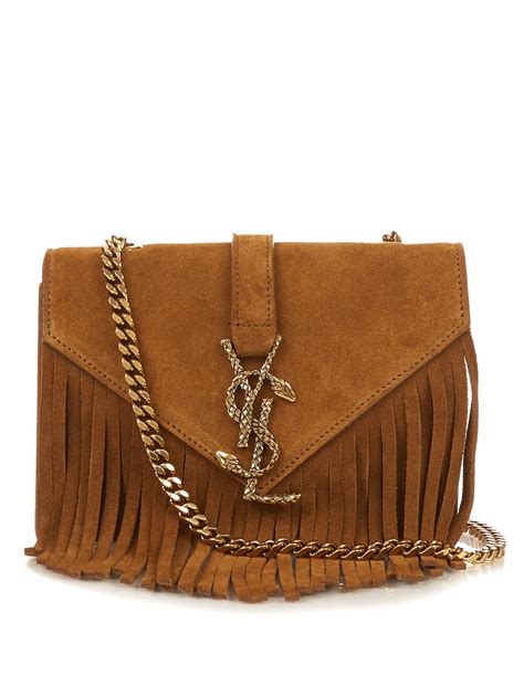 brown ysl purse